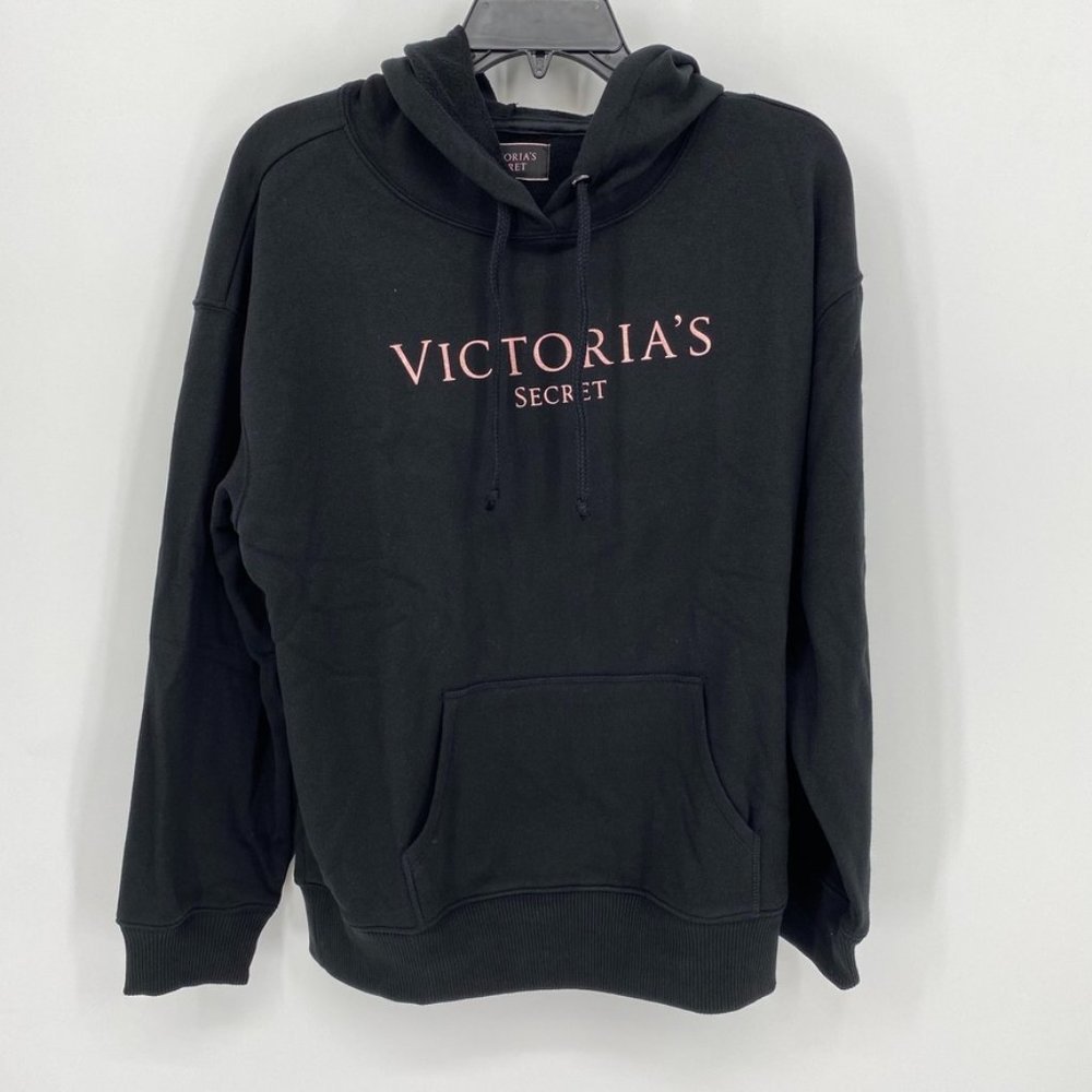 Pink Victoria's Secret Black Hoodie
